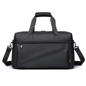 Grande borsa da viaggio nera capacità minimalista impermeabile sport fitness bagaglio.
