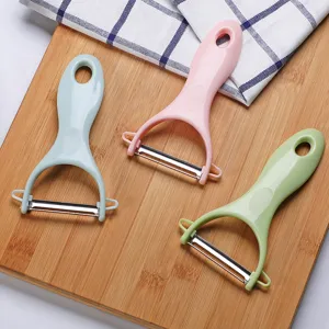 Multifunktionaler Keramik Klinge Gemüse Obst Schäler Küche Kartoffelschäler Mit PP Kunststoff Griff Hängendes Loch Design