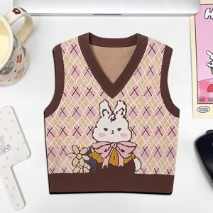 Tappetino mouse motivo lavorazione a maglia coniglio simpatico scrivania ufficio casa