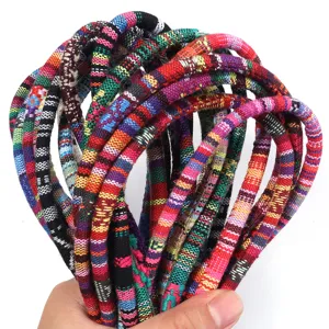 Cordino in cotone intrecciato multicolore boho per bracciali DIY fatti a mano e accessori