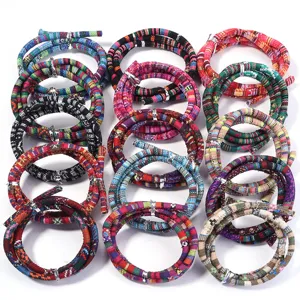 Bracciali in corda intrecciata colorata boho accessori per cordoncino fai da te