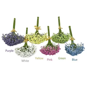 Vibrant artificial gypsophila bouquets in 6 colors for wedding handheld flowers and decor