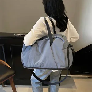 Große Kapazität Nylon Reisetasche Für Fitness Gym Mit Nass Trocken Trennung Schuhfach Wochenendreise Tasche Für Herren Damen