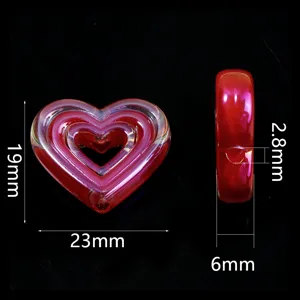Perles Coeur Acrylique UV Colore DIY Fabrication de Bijoux Bracelet Collier Pendentif Craft