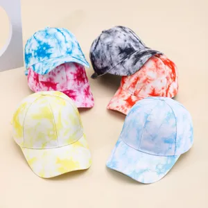 Unisex Fashion Tie Dye Baseball Cap Gradient Graffiti Hip Hop Dad Hat Outdoor Sun Protection Casual Adjustable Cap