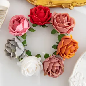 Cabezas de rosas artificiales para manualidades bodas decoracion y pared de flores.