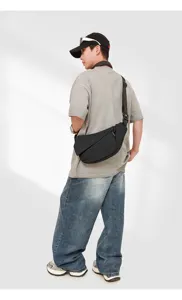 Urban streetwear asymmetric crossbody bag stylish casual chest bag functional techwear pack
