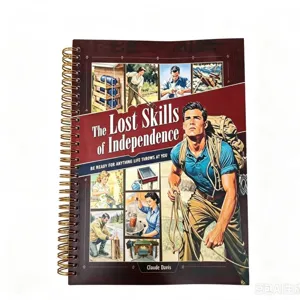 Le Manuel De Survie Des Compétences Perdues De L'Indépendance Carnet De Notes En Papier De Pâte De Bois Relié En Spirale Vintage