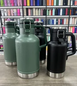 Μεγάλο θερμός 1900ml από ανοξείδωτο ατσάλι με ανθεκτική λαβή και ασφαλές κλείσιμο