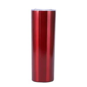 20oz 30oz Stainless Steel Straight Tumbler Red Blank Insulated Travel Water Cup Main View