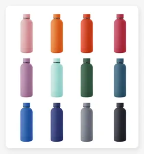 Multi-color 304 stainless steel thermos water bottles in sleek matte finish color options