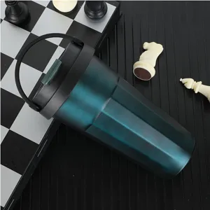 Portable Stainless Steel Vacuum Insulated Coffee Cup With Handle Leakproof Car Thermos Travel Water Bottle Business Gift
