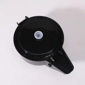 Detailed top view of black thermos air pot replacement lid with press pump mechanism.