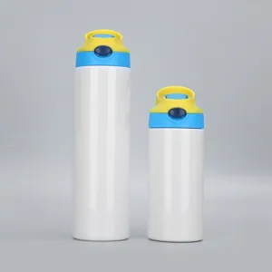 Stainless steel kids water bottle vacuum insulated tumbler with double wall straight cup design