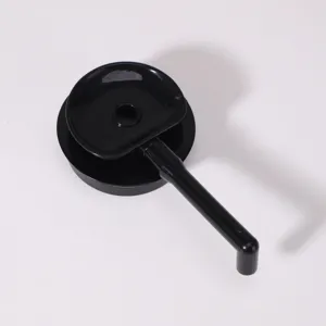 Black plastic pump head and handle component for air pressure thermal kettle detail view.