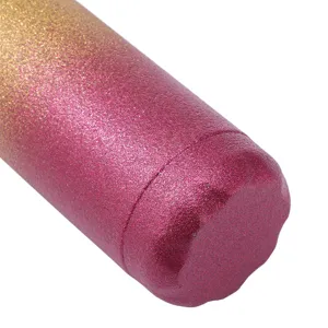 Gradient glitter stainless steel cola shape water bottle vacuum insulated sports bottle