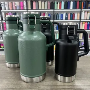 1900ml Roestvrijstalen Thermische Fles Grote Capaciteit Bierkan met Handvat en Vakuum