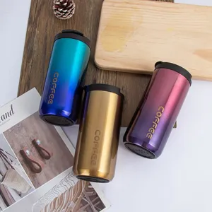 Stainless Steel Insulated Coffee Mug Portable Car Travel Vacuum Flask Double Wall Office Water Bottle Metal Tumbler