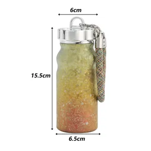 Bottiglia isolata portatile con cordino intrecciato, tazza thermos di lusso, 15.5cm