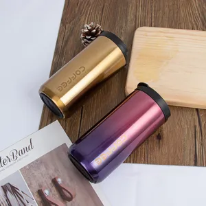 Stainless steel thermos coffee cup car direct-drinking portable insulated mug office bottle