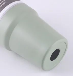 Gobelet isotherme en acier inoxydable pour voyage en voiture, tasse sous vide verte.