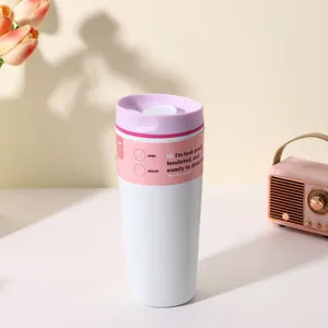Stainless steel insulated coffee travel mug with leak-proof lid and stylish sleeve.