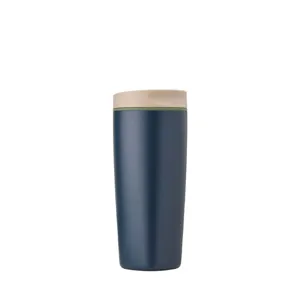 Stainless steel insulated travel coffee mug portable car water cup for outdoor use.