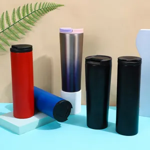 Stainless steel vacuum travel coffee mug insulated double wall car tumbler gift cup.