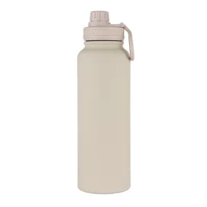 Stainless Steel Sports Water Bottle Portable Vacuum Insulated Travel Flask With Carry Handle And Silicone Boot For Outdoor