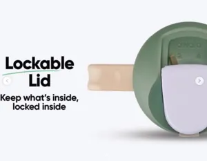 Replacement lockable lid for insulated water bottle with leak-proof design and easy operation.