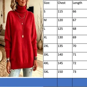 Femme pull en tricot ample col haut couleur unie decontracte automne hiver chic.