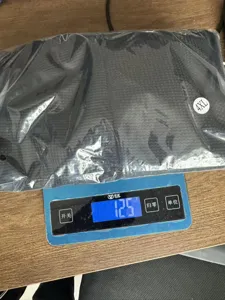 Detailed view of casual men's summer beach shorts, packaged securely and ready for delivery.