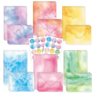 Creative Watercolor Stationery Ins Style Letter Paper Envelopes Stickers For Party Birthday Greeting Message Writing Supplies