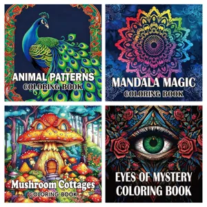 Mandala Animal Pattern Coloring Book For Adults Stress Relief DIY Drawing Book With 24 Sheets Creative Illustration Secret Garden Style