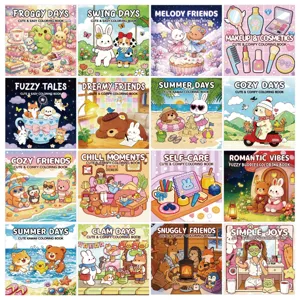 Libro da Colorare per Bambini 24 Fogli Disegno Animale Cartone Animato Educazione Precoce Disegno Graffiti per Bambini Adulti Fai Da Te