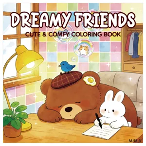 Libro da colorare Dreamy Friends carino da 24 pagine per l'educazione precoce bimbi
