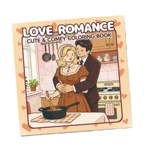 Love Romance cute and comfy coloring book for couples with 24 romantic illustrations