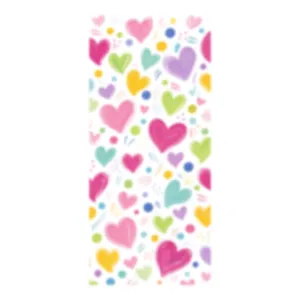 Colorful heart pattern electrostatic window sticker for Valentine's day holiday decoration