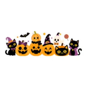Halloween window stickers featuring cute black cats, pumpkins, and ghosts for decoration
