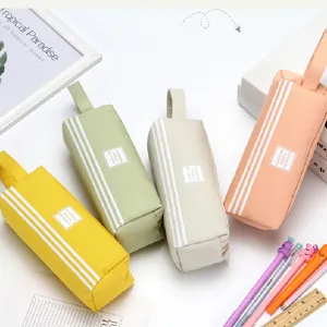 Large Capacity Oxford Cloth Pencil Pouch Double Layer Zipper Stationery Bag Portable School Pencil Case For Students Office