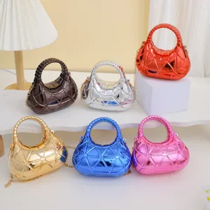 Acrylic geometric shiny evening handbag women luxury shoulder crossbody bag multi color
