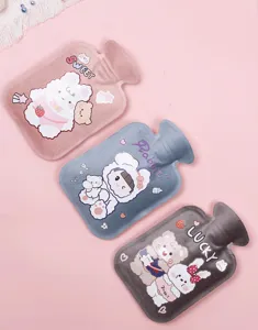 Mini cute cartoon plush hot water bag portable winter belly warm hand warmer pouch!