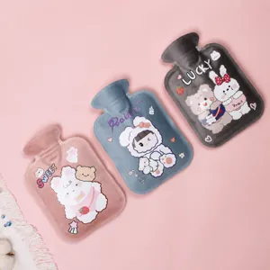Mini plush hot water bottle cute cartoon hand warmer winter warm bag cute rabbit design