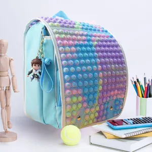 Pastell Pop It Schulrucksack wasserdicht große Kapazität Dekompression Rucksack neu