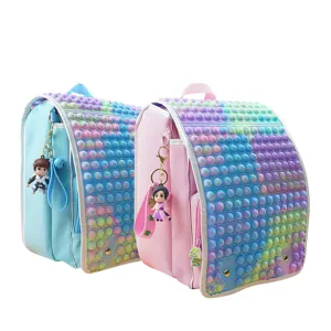 Regenbogen Pop Bubble wasserdichter Schulrucksack große Kapazität Kinder Freizeittasche