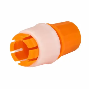 Universal plastic hose connector, 29mm caliber 64mm length, durable faucet adapter for garden water pipe.
