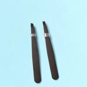 Stainless Steel Eyebrow Tweezers Slant And Flat Tip Precision Hair Removal Tweezers For Women And Men Daily Makeup Beauty Tool