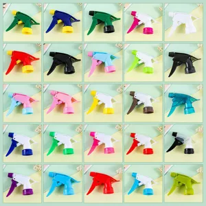 Plastic trigger spray nozzle replacement, multi-color household watering bottle part.