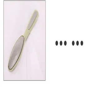 Handheld foot file pedicure tool for removing dead skin and calluses, easy home foot care.
