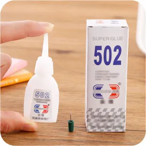 Colle Super Glue 502 Instantanee Forte Adhesif Rapide pour Reparation Bureau Bricolage
